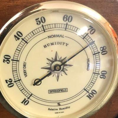 F21:  Vintage Springfield Thermometer Barometer