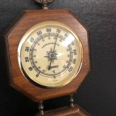 F21:  Vintage Springfield Thermometer Barometer