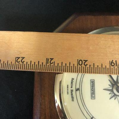 F21:  Vintage Springfield Thermometer Barometer
