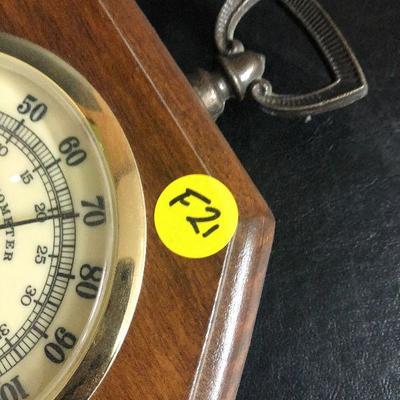 F21:  Vintage Springfield Thermometer Barometer