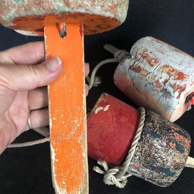 F23: Vintage Small Wood Buoys