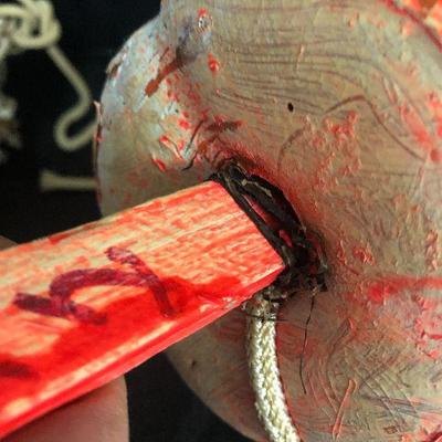 F23: Vintage Small Wood Buoys 