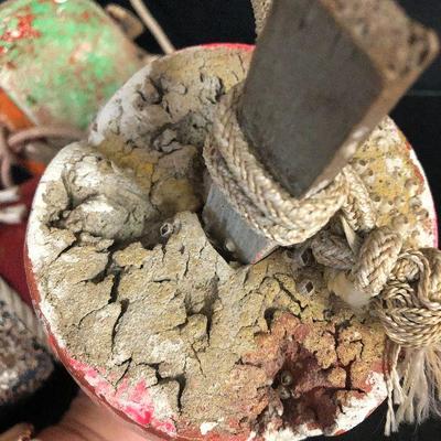 F23: Vintage Small Wood Buoys 