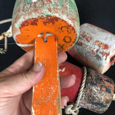 F23: Vintage Small Wood Buoys