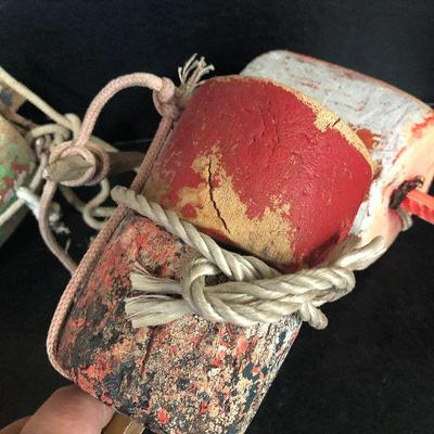 F23: Vintage Small Wood Buoys
