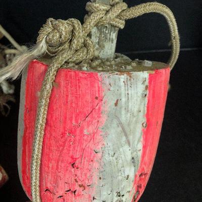 F23: Vintage Small Wood Buoys 