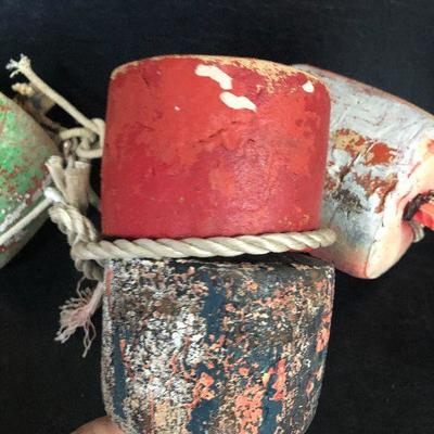 F23: Vintage Small Wood Buoys
