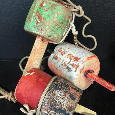F23: Vintage Small Wood Buoys