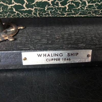 F24: Vintage Wood Whaling Ship Clipper 1846 Model 