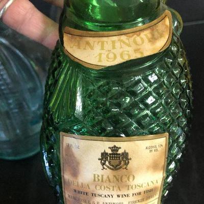 F26: Decanter w/etched Ship, Ships bottles and more