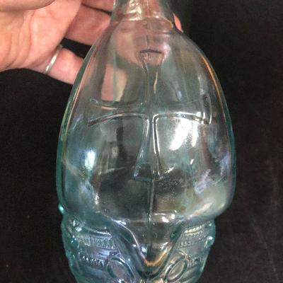 F26: Decanter w/etched Ship, Ships bottles and more
