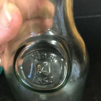 F26: Decanter w/etched Ship, Ships bottles and more