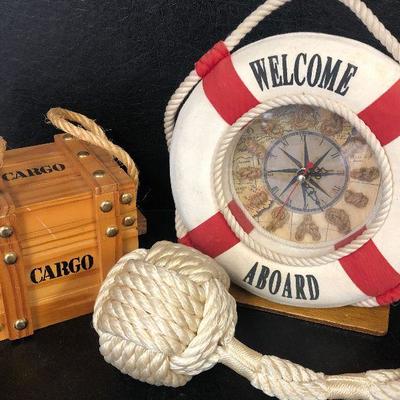 F29: Nautical Decor, Clock, Coasters 