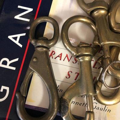 F31: Brass Hooks and Wood Carved Dock Art