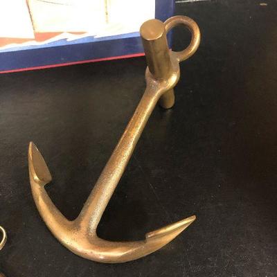 F31: Brass Hooks and Wood Carved Dock Art