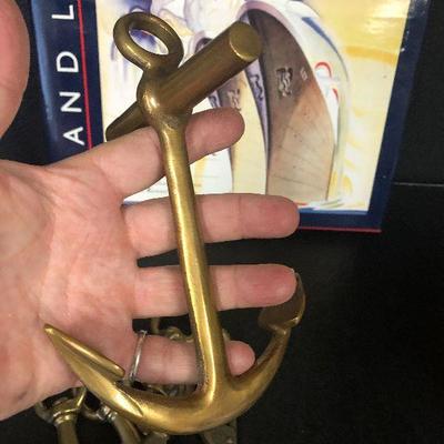 F31: Brass Hooks and Wood Carved Dock Art