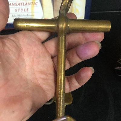 F31: Brass Hooks and Wood Carved Dock Art