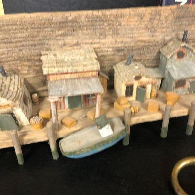 F31: Brass Hooks and Wood Carved Dock Art