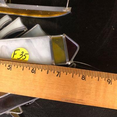 F35: Vintage Glass Free-standing Rainbow Sailboat Sun Catcher and more