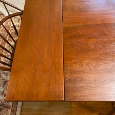 197: Bartley  Cherry Table with 6 Windsor Style Chairs 