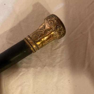 201: Antique Gold Filled Cane 