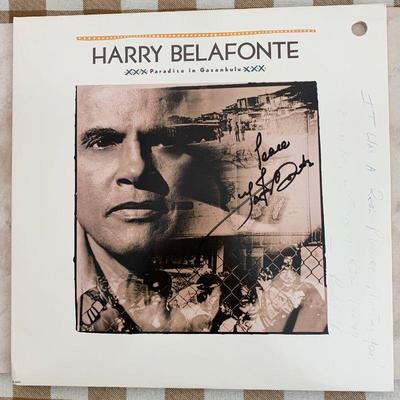 #244     AUTOGRAPHED HARRY BELAFONTE RECORD ALBUM PARADISE IN GAZANKULU