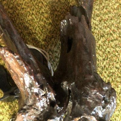 F49: Anchor and Epoxied Driftwood Nautical Decor