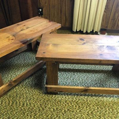 F52: Two Pine Wood Benches