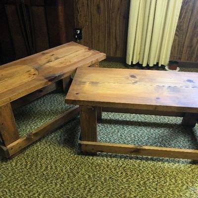 F52: Two Pine Wood Benches