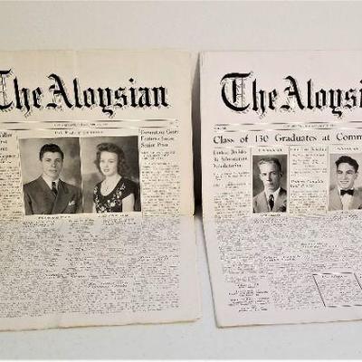 Lot #174 Two Issues of The Aloysian - school newspaper of St. Aloysius High - 1945