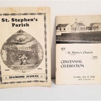 Lot #175  St. Stephen's Parish Centennial Bulletin (1924) & St. Henry's Parish Centennial Bulletin (1956)