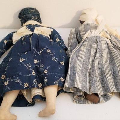 Lot #178  Lot of Two collectible Black Americana Cloth Dolls