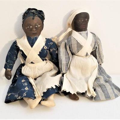 Lot #178  Lot of Two collectible Black Americana Cloth Dolls