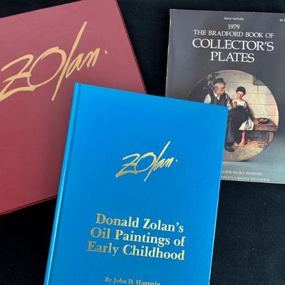 #262    HARD BOUND BOOKS ZOLAN & BRADFORD COLLECTOR'S PLATES