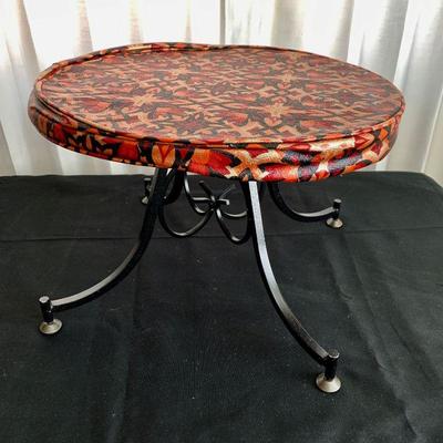 #265    VINTAGE IRON BASE LOW TABLE