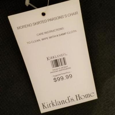 Lot #182  Single Kirkland's Skirted Parson's Chair - still has tag