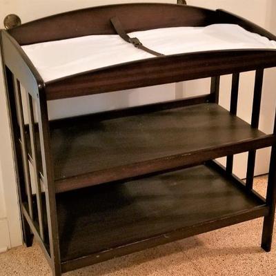 Lot #183  Gently Used Changing Table - Cherry Finish