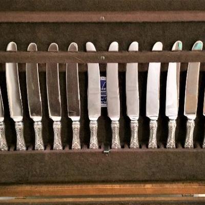 Lot #185   Large Set of Towle "King Richard" Sterling Flatware - Service for 12