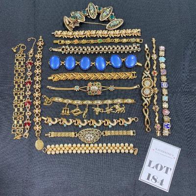 1.84. Seventeen Gold-Tone Bracelets