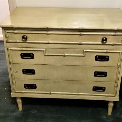 Lot #189  Mid Century Faux Bamboo Dresser/Chest