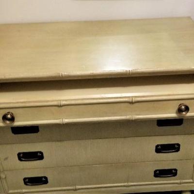 Lot #189  Mid Century Faux Bamboo Dresser/Chest