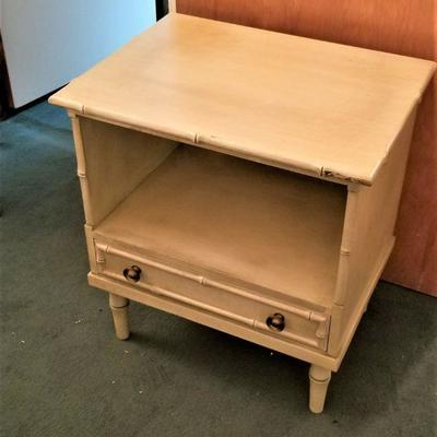 Lot #193  Mid Century Faux Bamboo Single nightstand