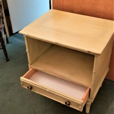 Lot #193  Mid Century Faux Bamboo Single nightstand