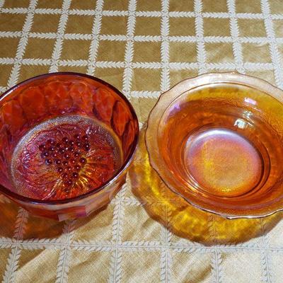 2-7: Carnival Glass Bowls (2)