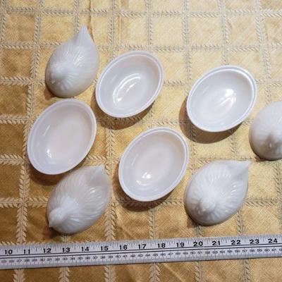 2-14: (4) Rooster Dishes (same size)