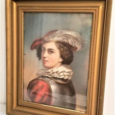 Lot #201  Original Pastel of a young Courtier - Vintage - Unsigned