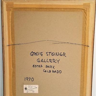 Lot #203  Original Watercolor by Listed Artist Greig Steiner "Scottish Thistles" - 1970