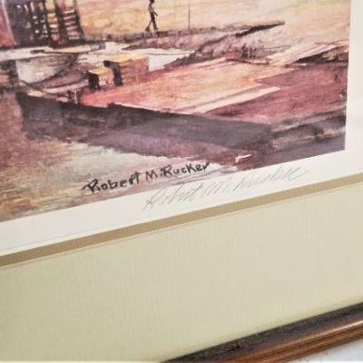 Lot #205  Robert Rucker Signed Print - Paddle Wheelers at Port of New Orleans