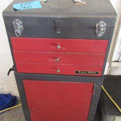 LOT 160  METAL TOOL CHEST