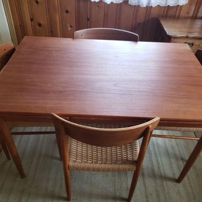 2-58: Mid Century Danish Table and Chairs (51